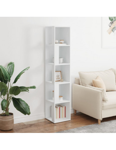 Armadio Angolare Bianco 33x33x164,5 cm in Truciolato