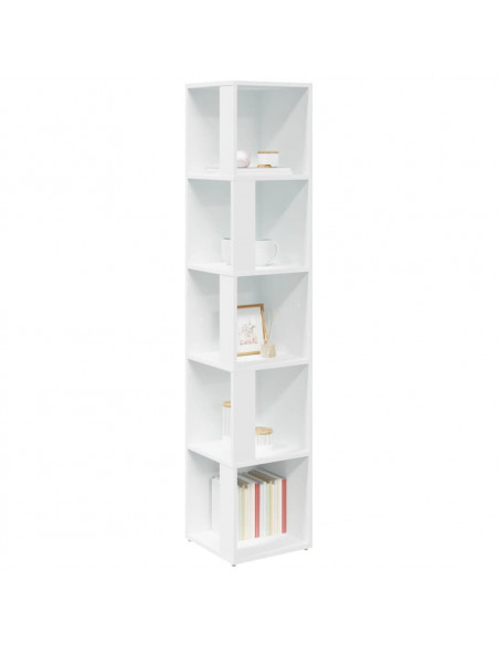 Armadio Angolare Bianco 33x33x164,5 cm in Truciolato