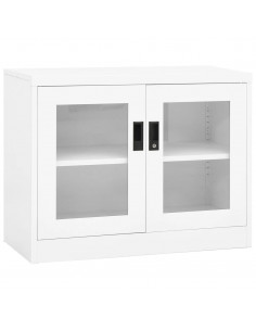 Armadio per Ufficio Bianco 90x40x70 cm in Acciaio 2