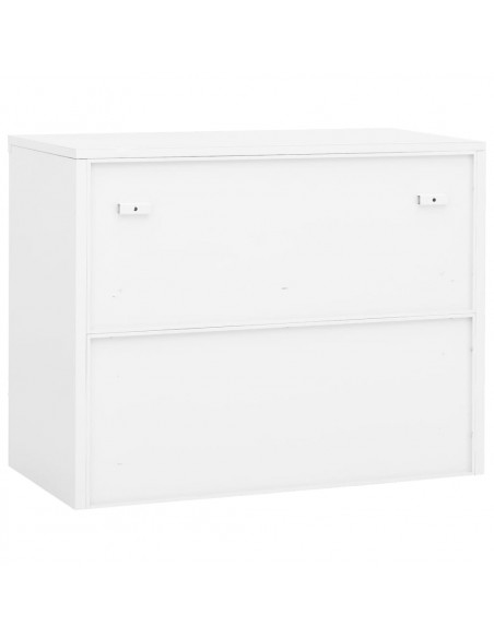 Armadio per Ufficio Bianco 90x40x70 cm in Acciaio