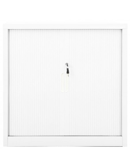 Armadio con Ante Scorrevoli Bianco 90x40x90 cm in Acciaio