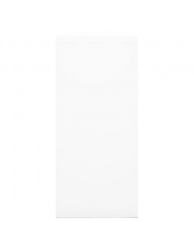 Armadio con Ante Scorrevoli Bianco 90x40x90 cm in Acciaio