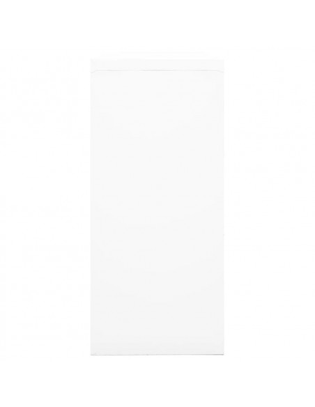Armadio con Ante Scorrevoli Bianco 90x40x90 cm in Acciaio