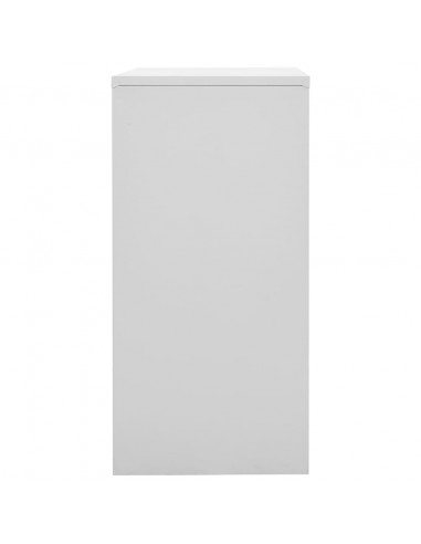 Armadietto con Chiave Grigio Chiaro e Blu 90x45x92,5 cm Acciaio