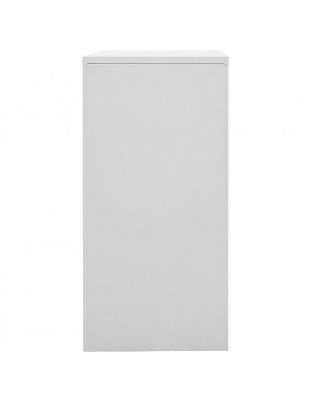 Armadietto con Chiave Grigio Chiaro e Blu 90x45x92,5 cm Acciaio