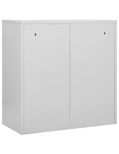 Armadietto con Chiave Grigio Chiaro e Blu 90x45x92,5 cm Acciaio