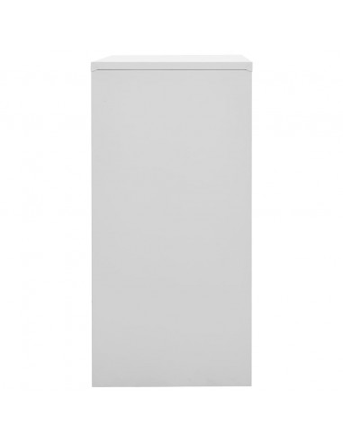 Armadietto a Chiave Grigio Chiaro e Rosso 90x45x92,5 cm Acciaio