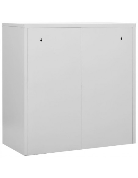 Armadietto a Chiave Grigio Chiaro e Rosso 90x45x92,5 cm Acciaio