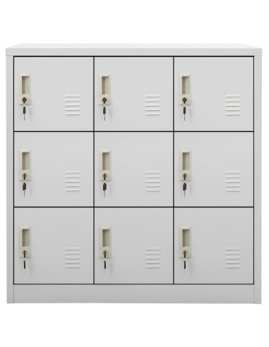 Armadietto con Chiave Grigio Chiaro 90x45x92,5 cm in Acciaio