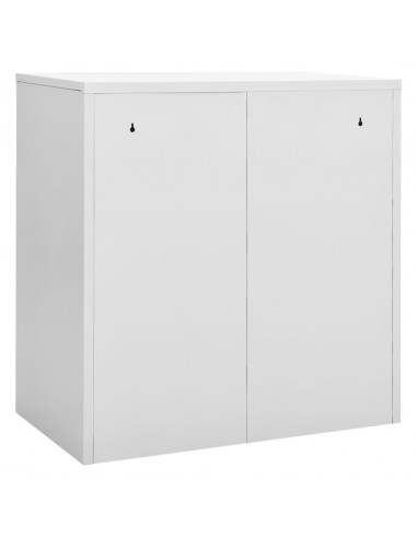 Armadietto a Chiave Grigio Chiaro e Rosso 90x45x92,5 cm Acciaio