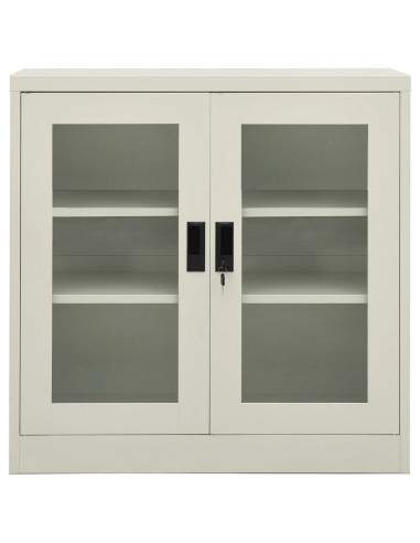 Armadio per Ufficio Grigio Chiaro 90x40x90 cm in Acciaio