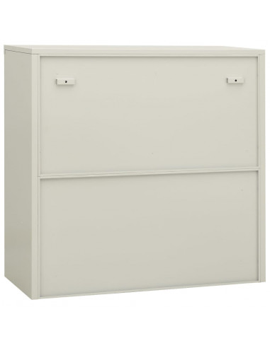 Armadio per Ufficio Grigio Chiaro 90x40x90 cm in Acciaio