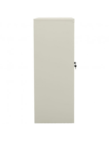 Armadio per Ufficio Grigio Chiaro 90x40x105 cm in Acciaio