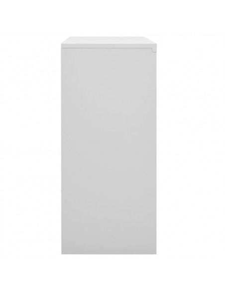 Armadio Ufficio Anta Scorrevole GrigioChiaro 90x40x90cm Acciaio