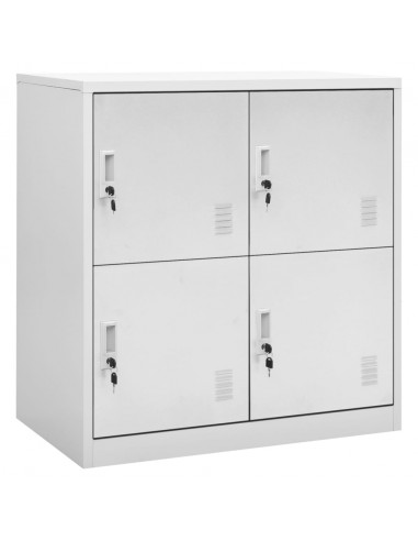 Armadietto con Chiave Grigio Chiaro 90x45x92,5 cm in Acciaio