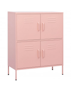 Armadietto Rosa 80x35x101,5 cm in Acciaio 2