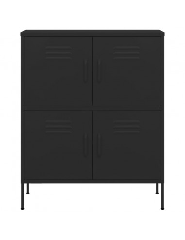 Armadietto Nero 80x35x101,5 cm in Acciaio