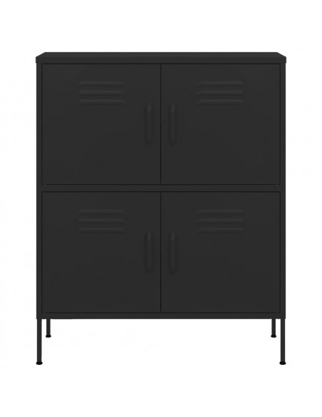Armadietto Nero 80x35x101,5 cm in Acciaio
