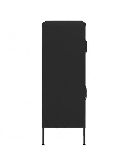 Armadietto Nero 80x35x101,5 cm in Acciaio