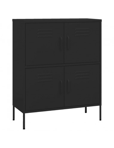 Armadietto Nero 80x35x101,5 cm in Acciaio