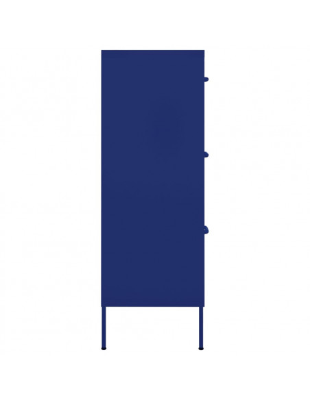Cassettiera Blu Marino 80x35x101,5 cm in Acciaio