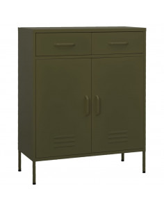 Armadietto Verde Oliva 80x35x101,5 cm in Acciaio 2