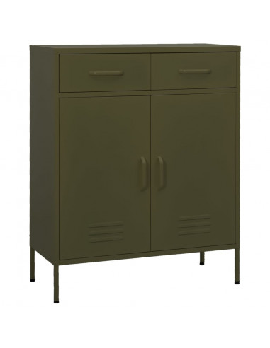 Armadietto Verde Oliva 80x35x101,5 cm in Acciaio