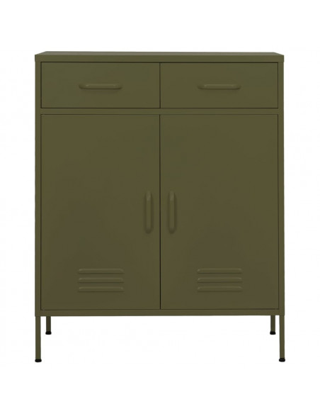 Armadietto Verde Oliva 80x35x101,5 cm in Acciaio