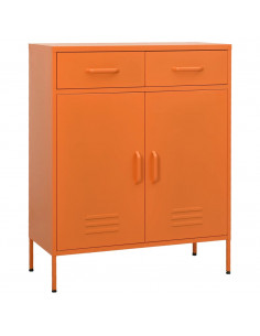 Armadietto Arancione 80x35x101,5 cm in Acciaio 2