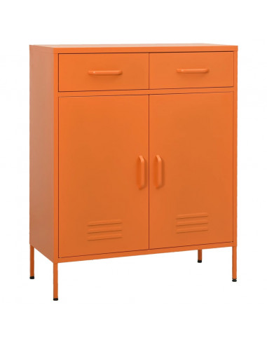 Armadietto Arancione 80x35x101,5 cm in Acciaio