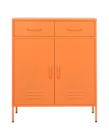 Armadietto Arancione 80x35x101,5 cm in Acciaio