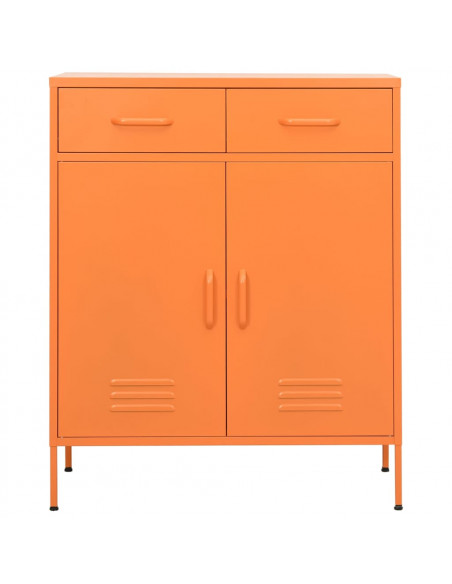 Armadietto Arancione 80x35x101,5 cm in Acciaio