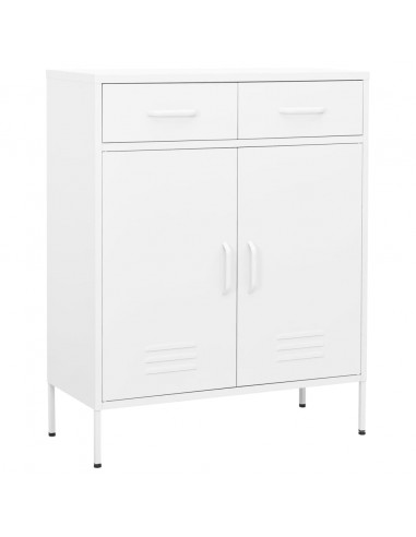 Armadietto Bianco 80x35x101,5 cm in Acciaio