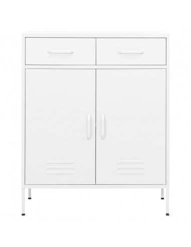 Armadietto Bianco 80x35x101,5 cm in Acciaio