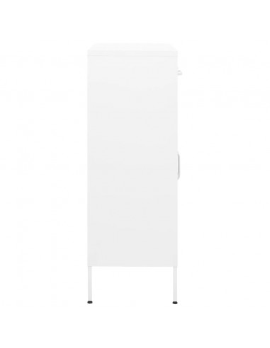 Armadietto Bianco 80x35x101,5 cm in Acciaio