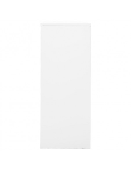 Armadio per Ufficio Bianco 90x40x102 cm in Acciaio