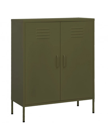 Armadietto Verde Oliva 80x35x101,5 cm in Acciaio