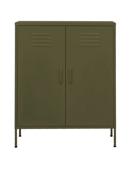 Armadietto Verde Oliva 80x35x101,5 cm in Acciaio