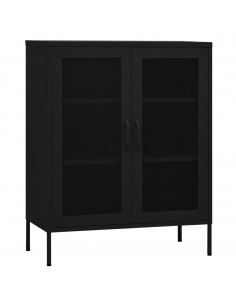 Armadietto Nero 80x35x101,5 cm in Acciaio 2