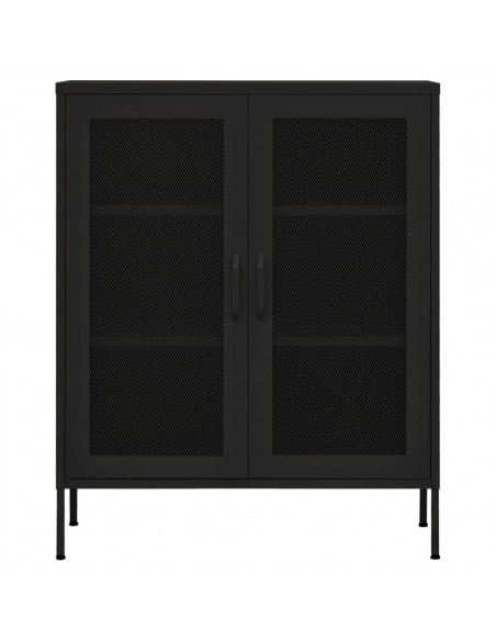 Armadietto Nero 80x35x101,5 cm in Acciaio