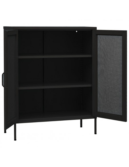 Armadietto Nero 80x35x101,5 cm in Acciaio