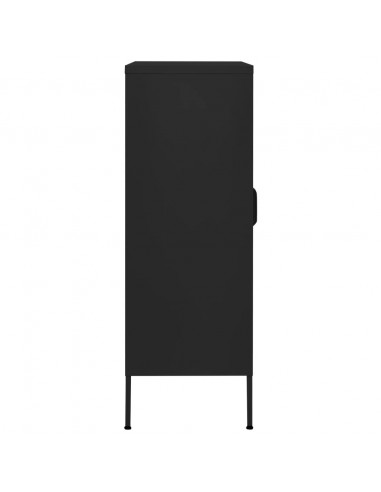 Armadietto Nero 80x35x101,5 cm in Acciaio