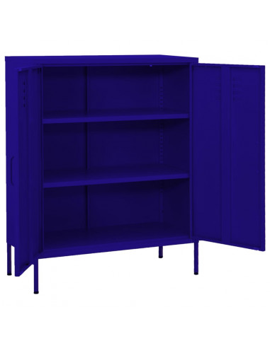 Armadietto Blu Marino 80x35x101,5 cm in Acciaio