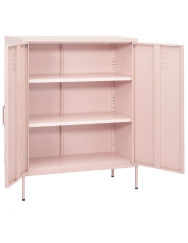 Armadietto Rosa 80x35x101,5 cm in Acciaio