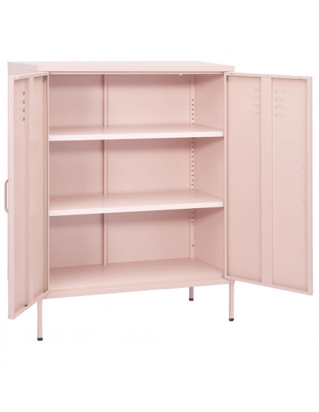 Armadietto Rosa 80x35x101,5 cm in Acciaio