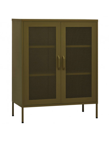 Armadietto Verde Oliva 80x35x101,5 cm in Acciaio