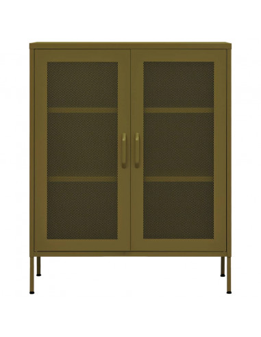 Armadietto Verde Oliva 80x35x101,5 cm in Acciaio