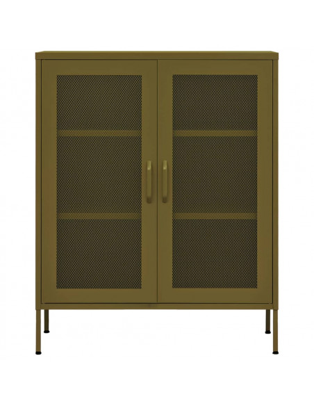 Armadietto Verde Oliva 80x35x101,5 cm in Acciaio
