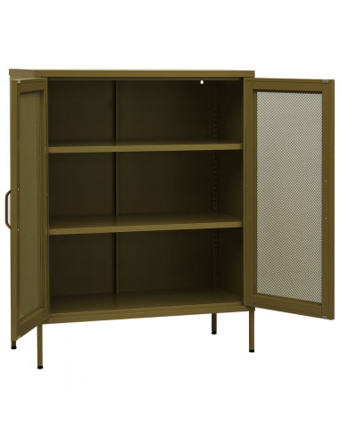 Armadietto Verde Oliva 80x35x101,5 cm in Acciaio