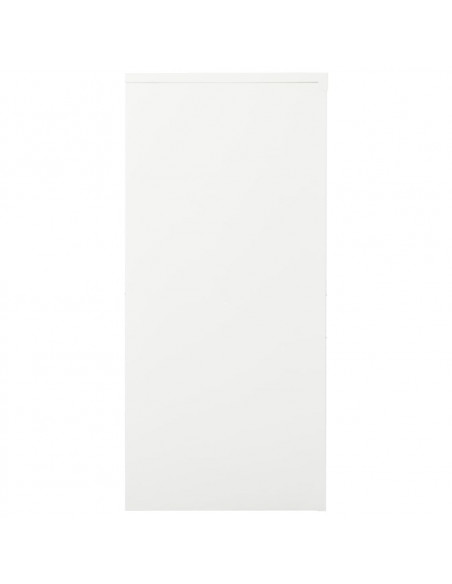 Armadio con Ante Scorrevoli Bianco 90x40x90 cm in Acciaio